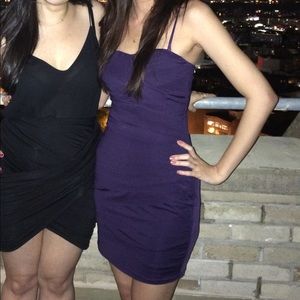 Purple dress with removable straps